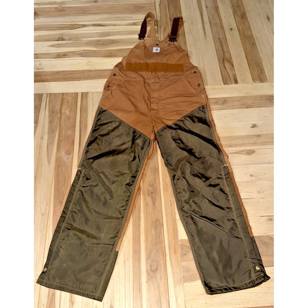 Vintage Carhartt BU256 Bib Overalls Mens 40x32 USA Union Made Hunting